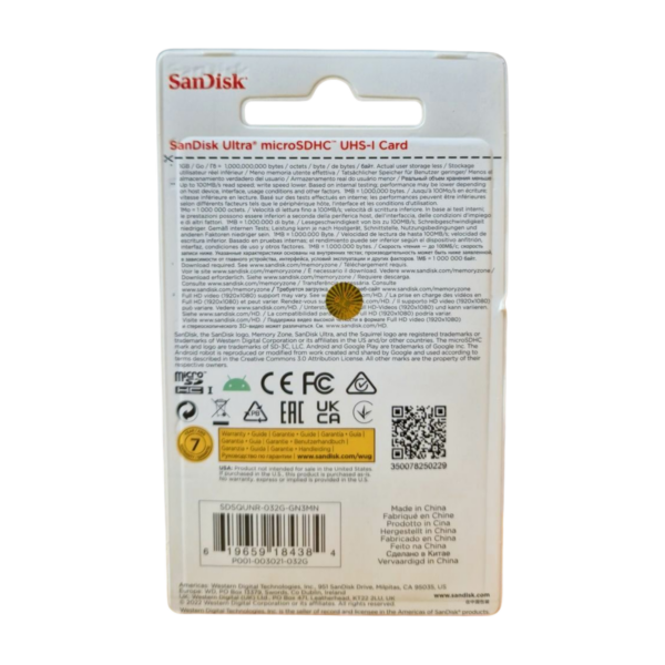 SanDisk MICRO SD CARD 32GB - Image 2
